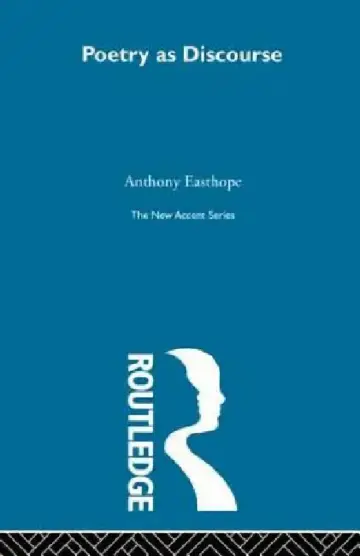 Cover of Poetry as Discourse