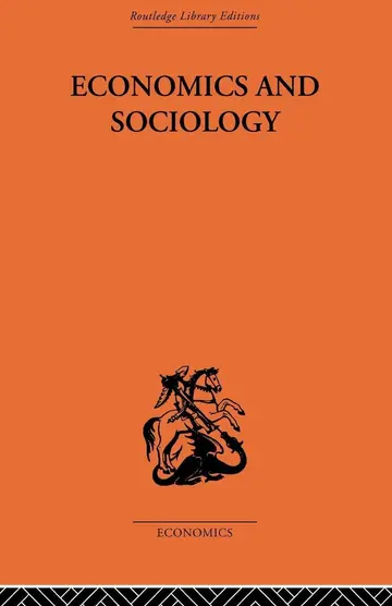 Cover of Economics and Sociology