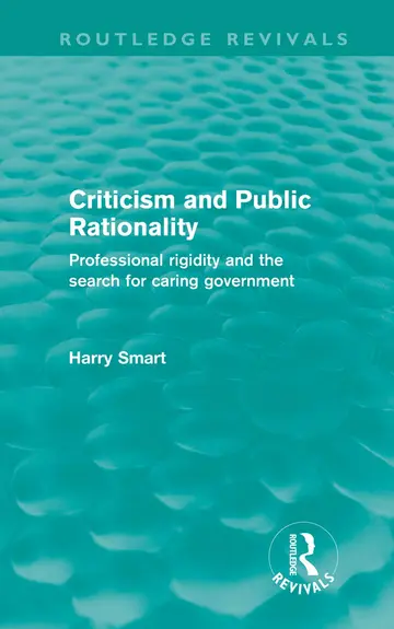 Cover of Criticism and Public Rationality