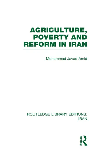 Cover of Agriculture, Poverty and Reform in Iran