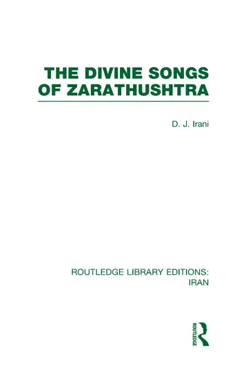 Cover of The Divine Songs of Zarathushtra