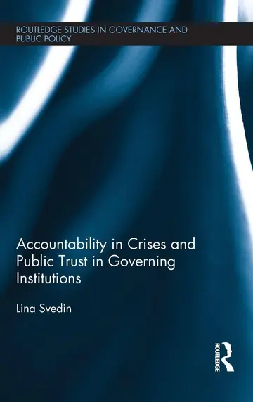 Cover of Accountability in Crises and Public Trust in Governing Institutions