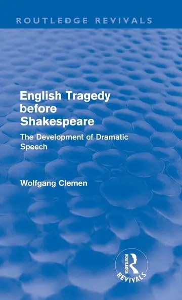 Cover of English Tragedy Before Shakespeare