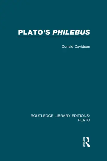 Cover of Plato's Philebus