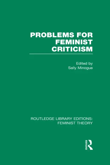Cover of Problems for Feminist Criticism
