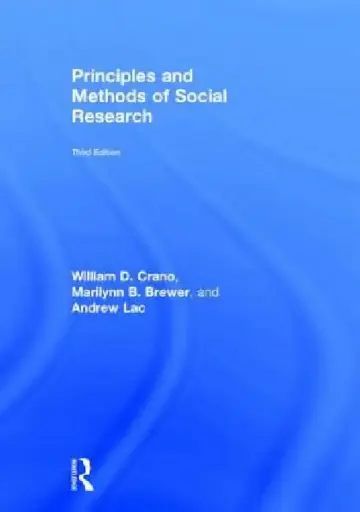 Cover of Principles and Methods of Social Research