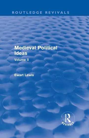 Cover of Medieval Political Ideas (2)