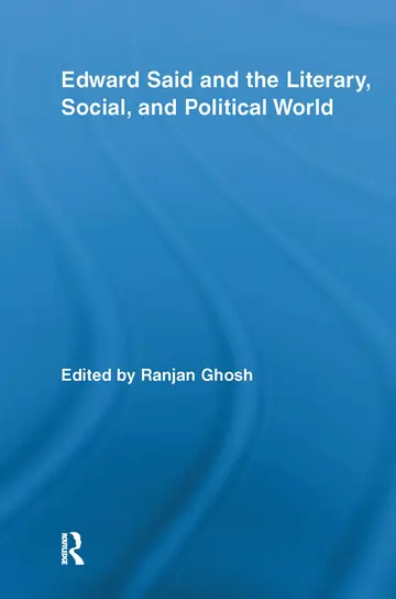 Cover of Edward Said and the Literary, Social, and Political World