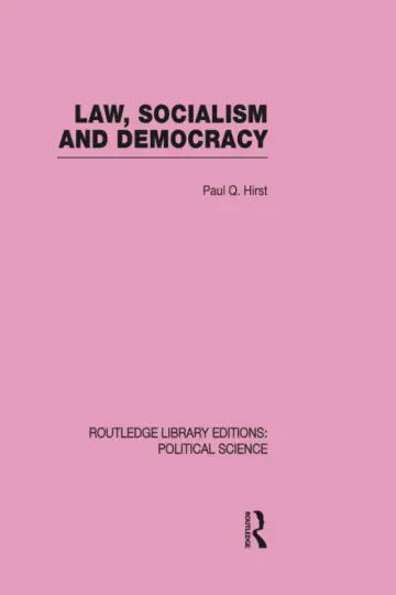 Cover of Law, Socialism and Democracy