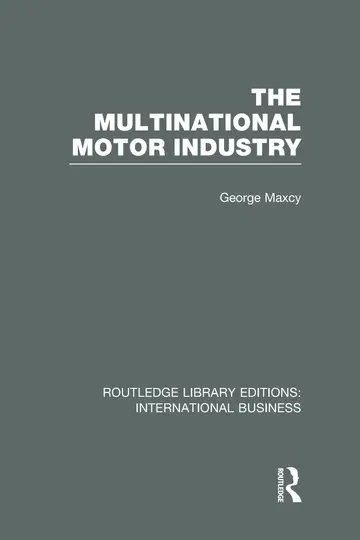 Cover of The Multinational Motor Industry