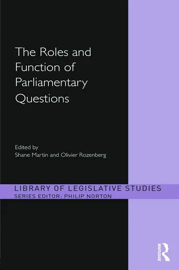 Cover of The Roles and Function of Parliamentary Questions