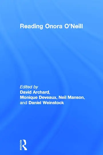 Cover of Reading Onora O’neill