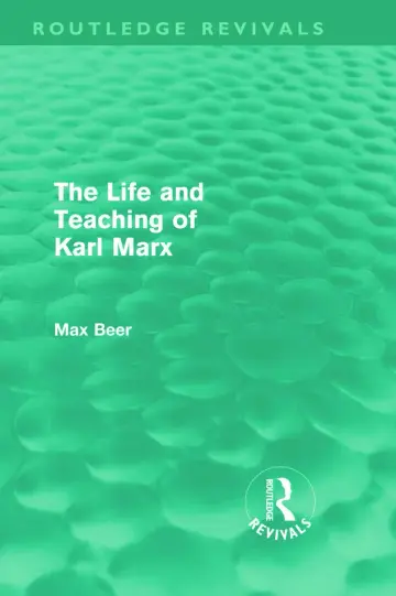 Cover of The Life & Teaching of Karl Marx