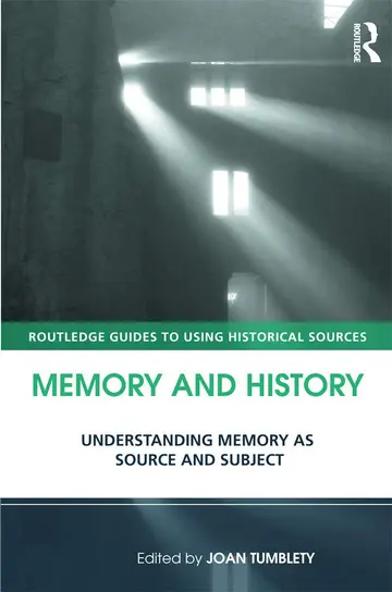 Cover of Memory and History