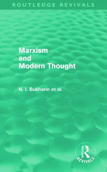 Cover of Marxism and Modern Thought