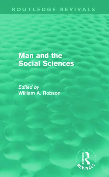 Cover of Man and the Social Sciences