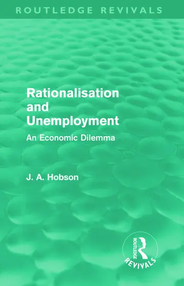 Cover of Rationalisation and Unemployment