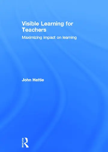 Cover of Visible Learning for Teachers