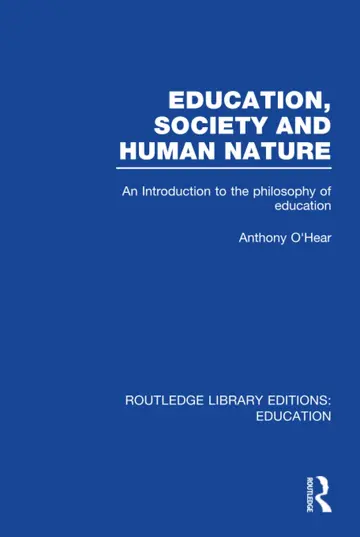 Cover of Education, Society and Human Nature