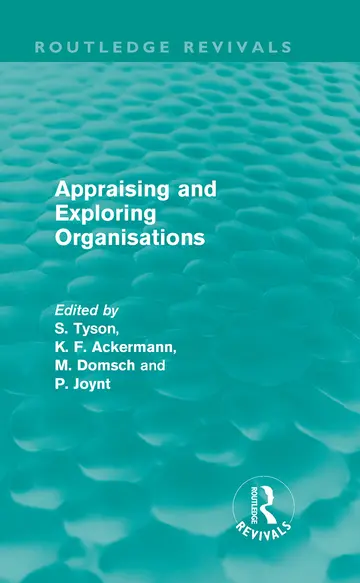 Cover of Appraising and Exploring Organisations