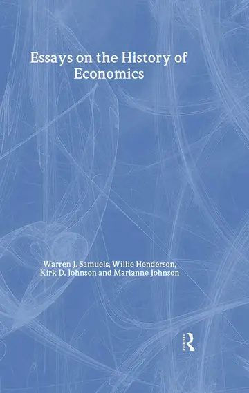Cover of Essays in the History of Economics