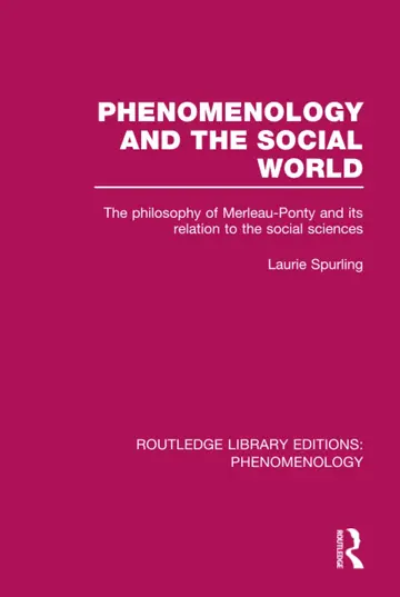 Cover of Phenomenology and the Social World