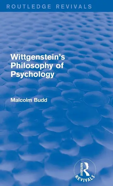 Cover of Wittgenstein's Philosophy of Psychology