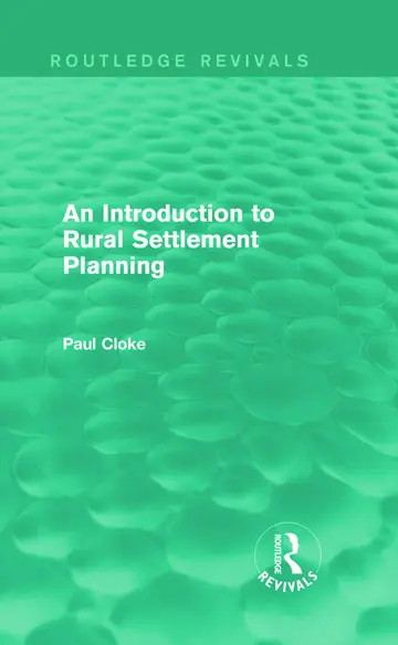 Cover of An Introduction to Rural Settlement Planning