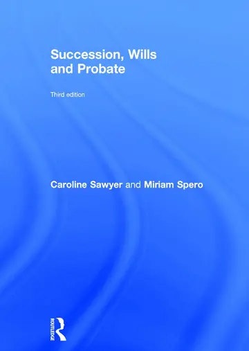 Cover of Succession, Wills and Probate
