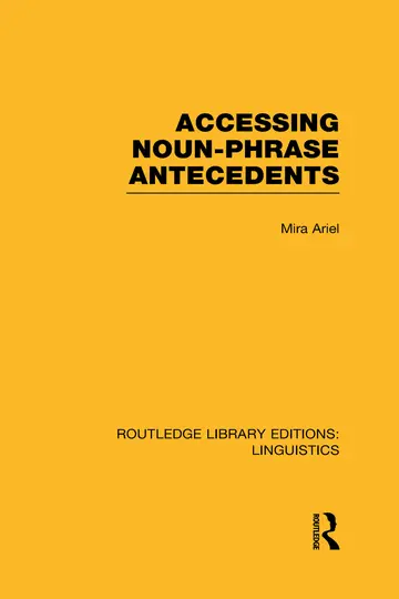 Cover of Accessing Noun-Phrase Antecedents
