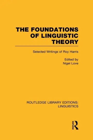 Cover of The Foundations of Linguistic Theory
