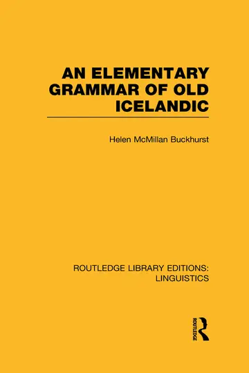 Cover of An Elementary Grammar of Old Icelandic