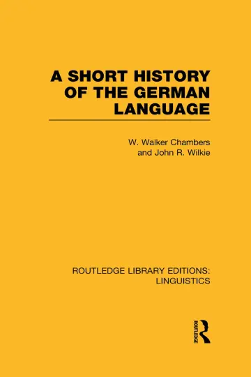 Cover of A Short History of the German Language