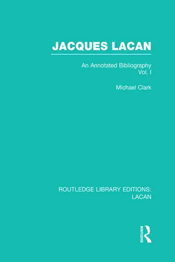 Cover of Jacques Lacan (RLE