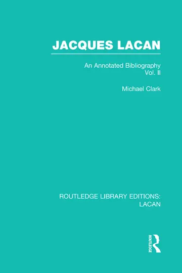 Cover of Jacques Lacan
