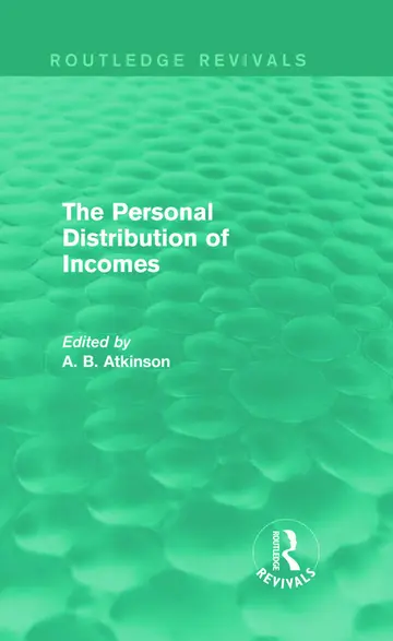 Cover of The Personal Distribution of Incomes