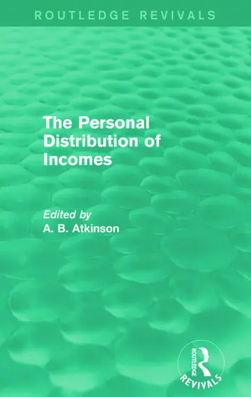 Cover of The Personal Distribution of Incomes