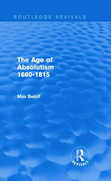 Cover of The Age of Absolutism, 1660-1815
