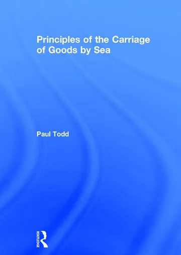 Cover of Principles of the Carriage of Goods by Sea