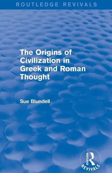 Cover of The Origins of Civilization in Greek and Roman Thought
