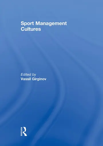 Cover of Sport Management Cultures