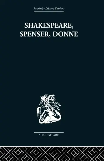 Cover of Shakespeare, Spenser, Donne