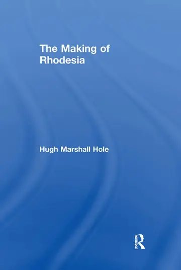 Cover of The Making of Rhodesia