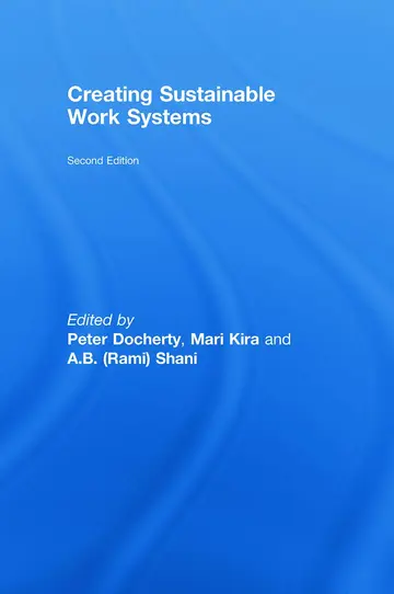 Cover of Creating Sustainable Work Systems
