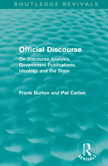 Cover of Official Discourse