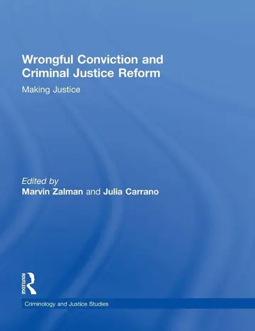 Cover of Wrongful Conviction and Criminal Justice Reform
