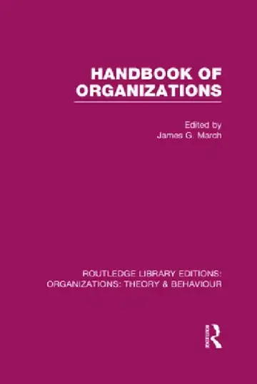 Cover of Handbook of Organizations (Rle