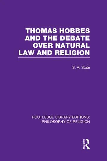 Cover of Thomas Hobbes and the Debate over Natural Law and Religion