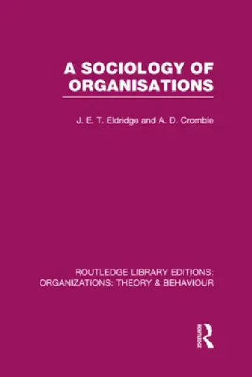 Cover of A Sociology of Organisations (Rle