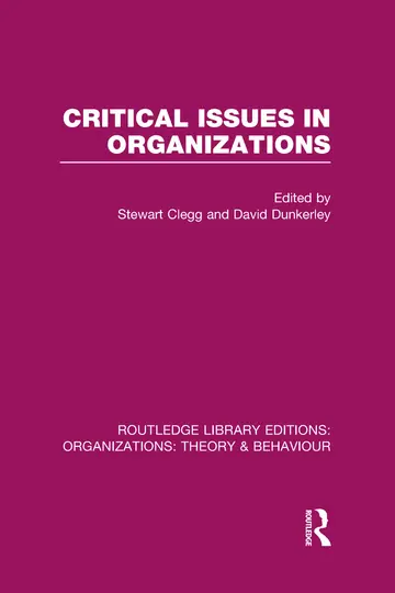 Cover of Critical Issues in Organizations